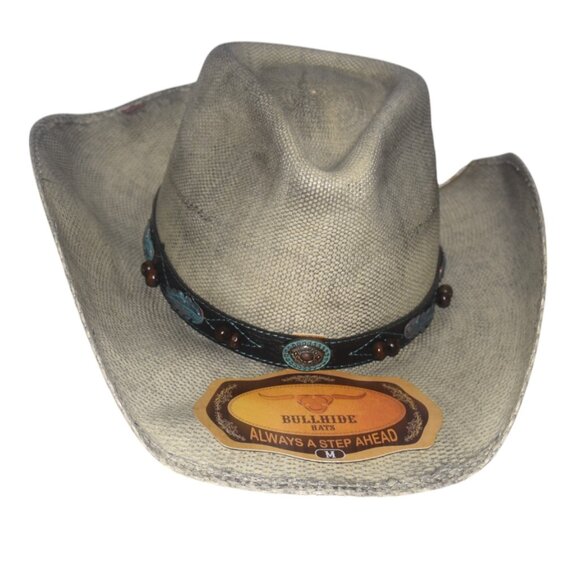Bullhide Straw Hat Western Cowboy Shapeable M - Picture 12 of 12